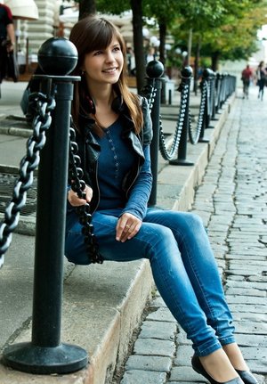 18 year old girl Renee Roulette rides a big cock after stripping a man naked